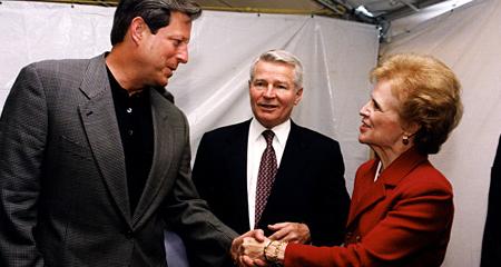 Then Chancellor Sherry Penney with Vice President Al Gore, 2000.
